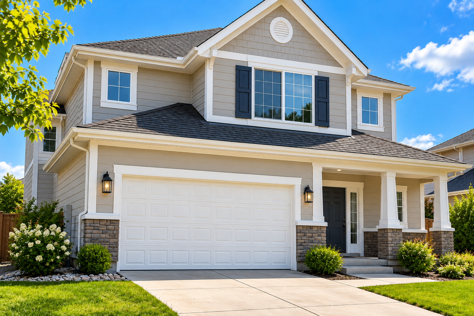 House after professional exterior painting