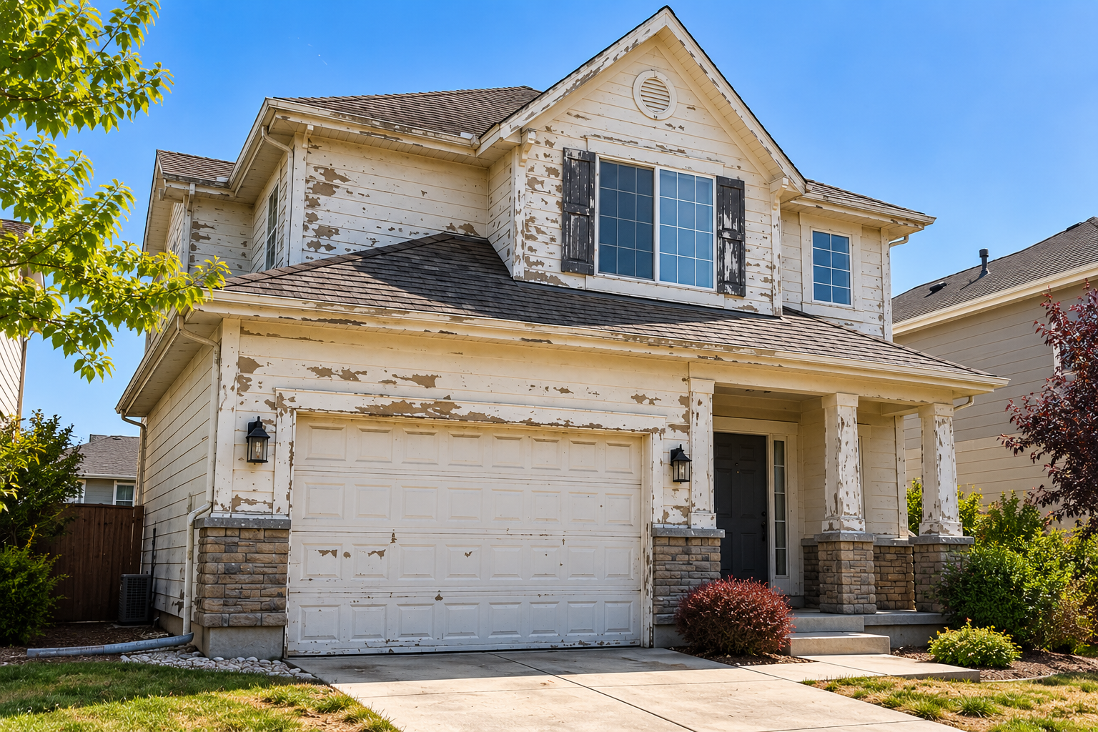 House before exterior painting
